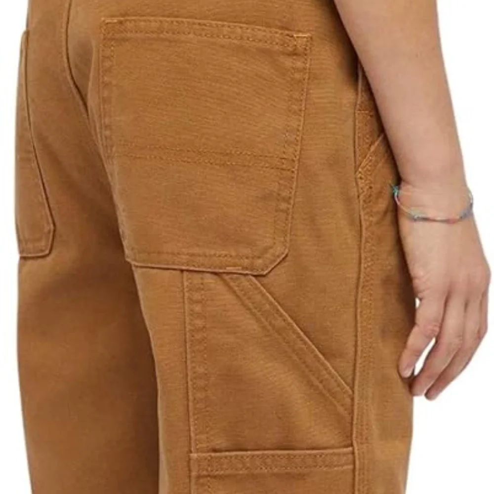 Dickies Brown Bib Overalls Kids 10/12 (M) Workwear Style - Picture 3 of 8